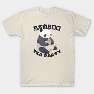 Panda Drinking Tea | Bamboo Tea Party T-Shirt